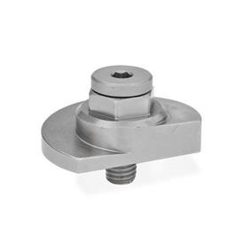 GN 918.6 Clamping Bolts, Stainless Steel, Upward Clamping, with Threaded Bolt Type: SK - With hex<br />Clamping direction: L - By anti-clockwise rotation