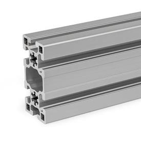 GN 10b Perfiles de aluminio, sistema modular-b, con ranuras abiertas en todos los lados, perfil tipo pesado Tamaño del perfil: B-459010S<br />Acabado: N - Anodizado, color natural