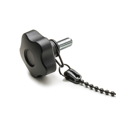 Star Knobs with threaded stud  GN 5337.13: Plastic, Threaded Stud Steel, with Loss Protection