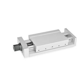 GN 900 Adjustable Slide Units, Aluminum Identification no.: 1 - Without adjustable handle<br />Type: D - with control knob