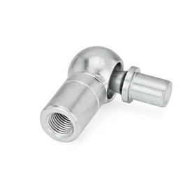DIN 71802 Angled Ball Joints with Rivet Ball Shank Type: BS - With rivet ball shank, with safety catch