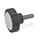 GN 7336.5 Knurled Screws, Plastic, Threaded Stud Stainless Steel, Brass / Plastic / Spherical Pivot Type: MS - Brass tip