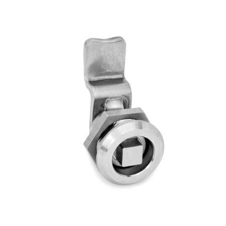 Chiusure GN 115.6: Acciaio INOX, tipo piccolo, funzionamento con chiave a tubo