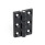 GN 237 Charnières, zinc moulé sous pression, allongées dans le sens verticalement Material: ZD - Zinc moulé sous pression
Type: A - 2x3 alésages pour vis à tête fraisée
Finition: SW - noir, RAL 9005, finition texturée