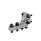 GN 868.1 Pidikkeet kiinnitysleuoille, teräs, staattiset pidikkeet Tyyppi: P - Leukalohko samansuuntainen kiinnitysvarren kanssa
Pinta: NC - kemiallisesti nikkelöity