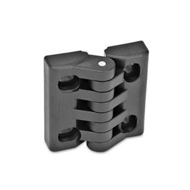 GN 151.4 Hinges, Plastic, Adjustable by Slotted Holes Type: HB - Vertically and horizontally adjustable