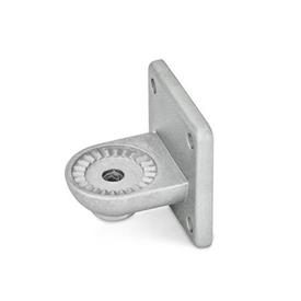 GN 272 Swivel Clamp Connector Bases, Aluminum Type: IV - With internal serration<br />Finish: BL - Blasted, matt
