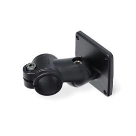 GN 282.10 Swivel Clamp Connector Joints, Plastic Color: SW - Black, RAL 9005, matte finish<br />x<sub>1</sub>: 75