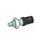 GN 816 Locking Plungers, Plunger Pin Protruded Type: BK - Operation with key, sleeve black, with lock nut