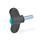 GN 633 Wing Screws, Plastic, Threaded Stud Steel Color of the cover cap: DBL - Blue, RAL 5024, matte finish