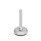 GN 31 Piedini di livellamento, acciaio INOX, con disco antiscivolo Tipo (base): B1 - Finitura matt da sabbiatura, fondo in gomma, colore nero
Versione (vite): S - Senza dado, esagono esterno in basso