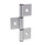 GN 2295 Bisagras, aluminio, para perfiles / paneles de aluminio, tres partes Tipo: A - hojas de bisagra exteriores
Código: C - con orificios avellanados
l<sub>2</sub>: 125