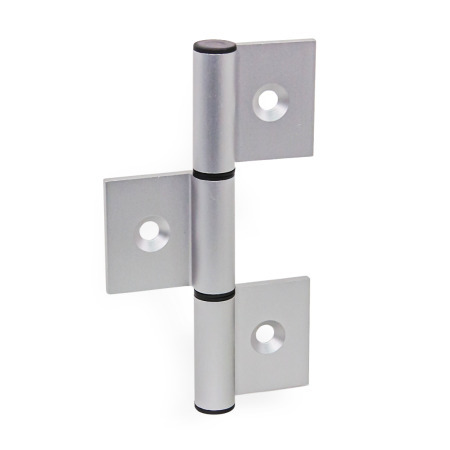 Bisagras GN 2295: Aluminio, para perfiles / paneles de aluminio, tres partes