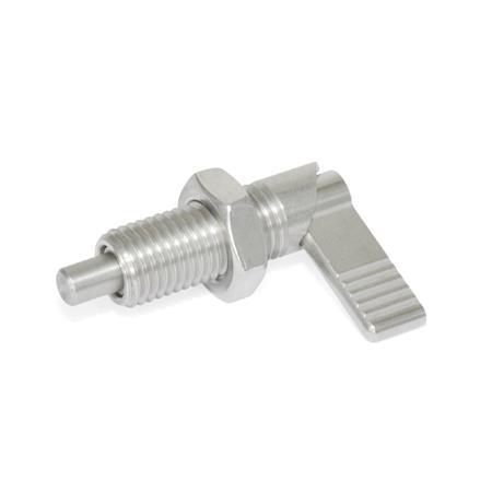 Cam Action Indexing Plungers GN 721.6: Stainless Steel, with Locking Function, with 180° Limit Stop