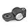 GN 278 Noix de serrage orientables, aluminium Type: MZ - avec encoche de centrage
Finition: SW - noir, RAL 9005, finition texturée