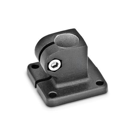 GN 162 Fuß-Klemmverbinder, Aluminium Oberfläche: SW - schwarz, RAL 9005, strukturmatt