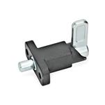 Spring Latches, Steel, with Flange for Surface Mounting