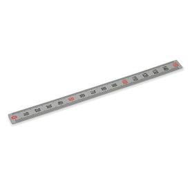 GN 711 Réglets, inox/plastique, auto-adhésif Matériau: NI - Inox<br />Type: S - Figures disposées verticalement (figures séquences U, M, O)<br />Séquence de chiffres: U