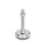 GN 31 Piedini di livellamento, acciaio INOX, con disco antiscivolo Tipo (base): C3 - Finitura lucida, gomma vulcanizzata, nero
Versione (vite): SK - Con dado, esagono esterno in basso