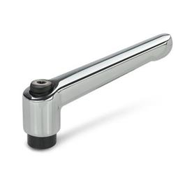 GN 300 Adjustable Hand Levers, Zinc Die Casting, Bushing Steel Blackened Color: CR - Chrome plated