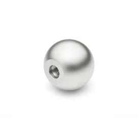 DIN 319 Ball Knobs, Stainless Steel Material: NI - Stainless steel<br />Type: C - With thread