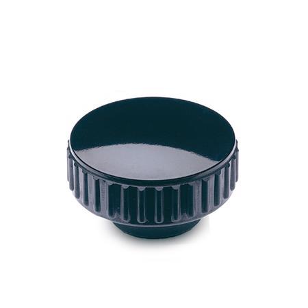 Tuercas moleteadas GN 530.5: Plástico, casquillo roscado acero inoxidable