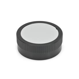 GN 736.1 Control Handwheels, Aluminum, with Scale Lug Type: A - Without handle