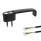 GN 422 Bügelgriffe, Zink-Druckguss, mit elektrischer Schaltfunktion / mit Leuchtmelder, mit zwei Funktionselementen Funktionselement 1: TK - Taster mit LED, rot / grün (bi-color)
Funktionselement 2: RK - Taster, rastend, mit LED, rot / grün (bi-color)
Anschlussart: K5 - Kabel, Ende offen, 5 m
Oberfläche: SW - schwarz, RAL 9005, strukturmatt