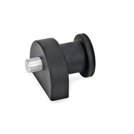 GN 412 Indexing Plungers with Screw-On Flange Type: B - Without rest position<br />Identification no.: 2 - Mounting from the back