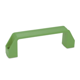 GN 528 Cabinet U-Handles, Plastic Material: PA - Plastic<br />Color: GN - Green, RAL 6017, matte finish