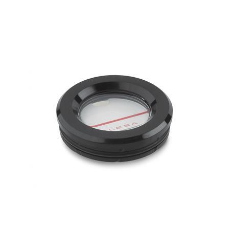 Oil Sight Glasses GN 545.2: Plastic, without Thread, to Press-In