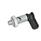 GN 712 Cam Action Indexing Plungers, Steel, Latch Plastic, Plunger Pin in Standard Position Protruded Type: RK - With rest position, with lock nut