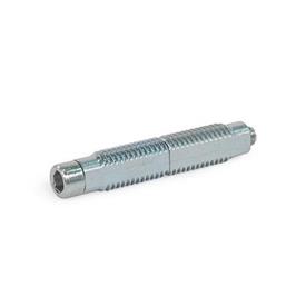 GN 23b Automatic Connectors, Steel, for Aluminum Profiles (b-Modular System), End Face Connection Size: 8S