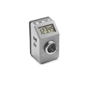 GN 9154 Position Indicators, 5 digits, Electronic, LCD-Display, with Data Transmission via Radio Frequency Color: GR - Gray, RAL 7035