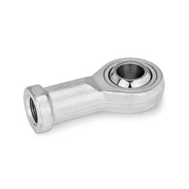 GN 648.1 Ball Joint Heads with Internal Thread, Steel Type: W - Steel -PTFE / Steel self lubricated