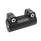 GN 242 Tube Connectors, Aluminum Finish: SW - Black, RAL 9005, textured finish