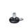 GN 32 Leveling Feet, Steel Sheet Metal, with Rubber Pad, with Mounting Flange Type (Base): A5 - Steel, plastic coated black, rubber inlaid, black
Version (Screw): X - External hex with internal thread