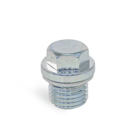 DIN 910 Threaded Plugs, Steel / Stainless Steel, with Collar and External Hex Material: ST - Steel<br />Type: AA - With sealing ring in aluminum