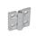 GN 237 Bisagras, Zamac / aluminio Material: ZD - Zamac
Tipo: A - 2x2 orificios para tornillos avellanados
Acabado: SR - plateado, RAL 9006, acabado texturado