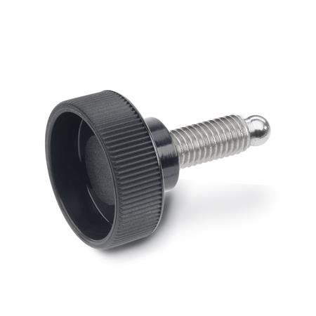 GN 421.11 Knurled Screws with Ball Pin 