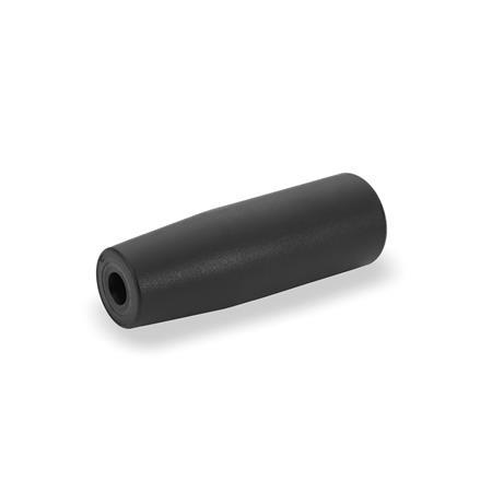 GN 519.2 Cylindrical Knobs, Plastic, Antimicrobial Finish: SGA - Black-gray, RAL 7021, matte finish