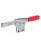 GN 820.1 Attrezzi di serraggio rapido, acciaio INOX, leva di azionamento orizzontale, con base di fissaggio verticale Materiale: NI - Acciaio INOX
Tipo: P - Braccio di bloccaggio massiccio, con fermo a saldare