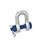 GN 584 Shackles, Heat-Treated Steel, Straight Version Type: B - Bolt with nut and split pin
