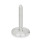 GN 21 Leveling Feet, Stainless Steel, Turned Base Plate, without Mounting Holes Type (Foot plate): D0 - Fine turned, without rubber underlay
Version (Threaded stem): V - Without nut, external hex at the top and wrench flat at the bottom