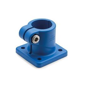 GN 163.9 Base Plate Connector Clamps, Plastic Color: VDB - Blue, RAL 5005, matte finish