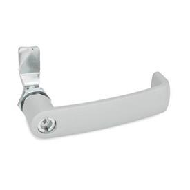 GN 115.7 Latches with Cabinet U-Handle, Operation with Socket Key Type: VDE - With double bit<br />Finish: SR - Silver, RAL 9006, textured finish