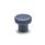 GN 676 Knurled knobs, Plastic, Detectable, FDA Compliant, Threaded Bushing Stainless Steel Material / Finish: MDB - Metal detectable, blue, RAL 5001, matte finish