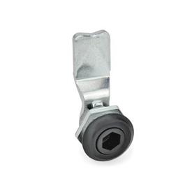 GN 115 Latches, Operation with Socket Keys, Housing Collar Black Type: SK10 - With hexagon