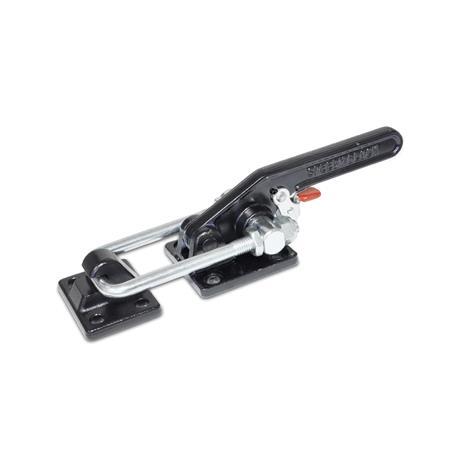 Latch Type Toggle Clamps GN 852.3: Steel, with Safety Hook, Heavy Duty Type