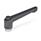 GN 303.1 Adjustable Hand Levers, Zinc Die Casting, Insert Stainless Steel, with Internal Thread, with Releasing Button Color releasing button: S - Black, RAL 9005